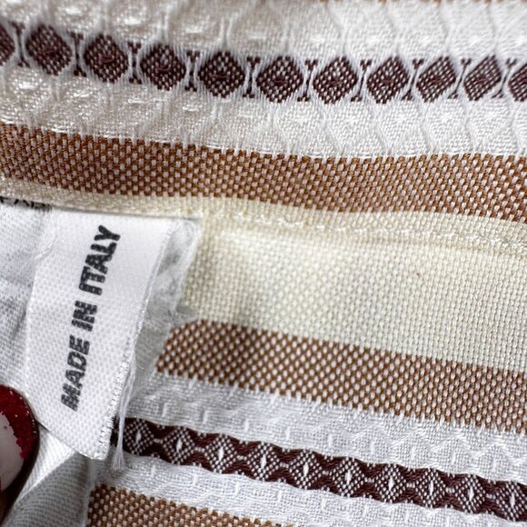 Corneliani Button Down Dress Shirt Mens Italy Cotton Striped Long Sleeve Top - Picture 7 of 16